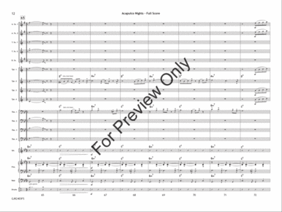Acapulco Nights Acapulco Nights Jazz Ensemble scores gallery preview page 13