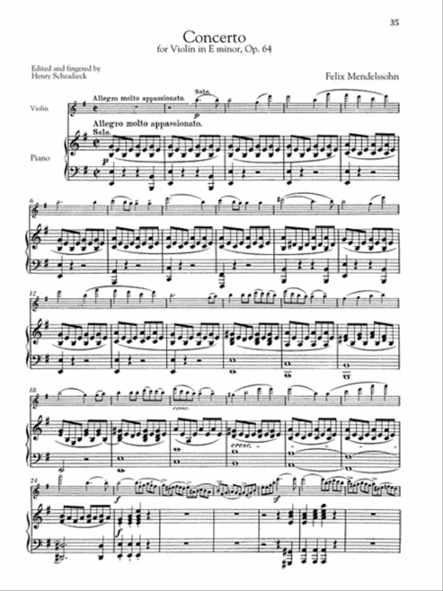 Three Romantic Violin Concertos: Bruch, Mendelssohn, Tchaikovsky Violin Solo scores gallery preview page 6
