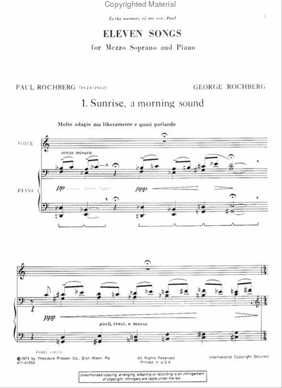 Eleven Songs Eleven Songs Chamber Music scores gallery preview page 2
