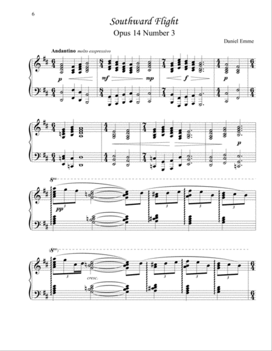 Autumnal Poems: Opus 14 Piano Solo scores gallery preview page 6