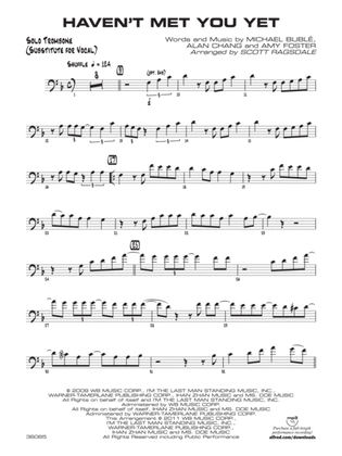 Book cover for Haven't Met You Yet: Solo Bass Clef Part (Substitute for Vocal)