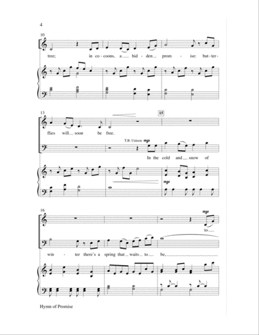 Hymn of Promise 4-Part scores gallery preview page 4