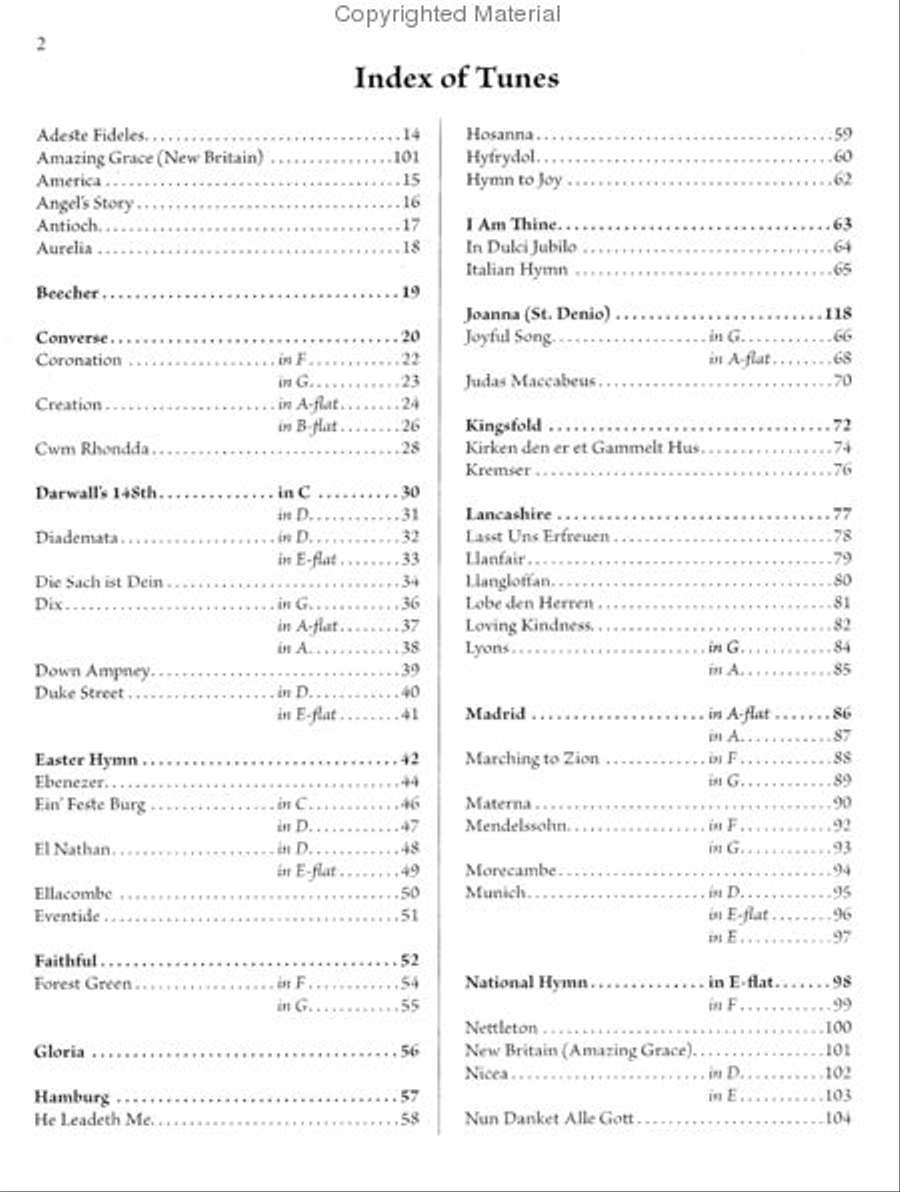 Hymn Descants for Treble Instruments C Instrument scores gallery preview page 2