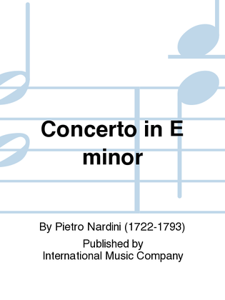 Book cover for Concerto In E Minor