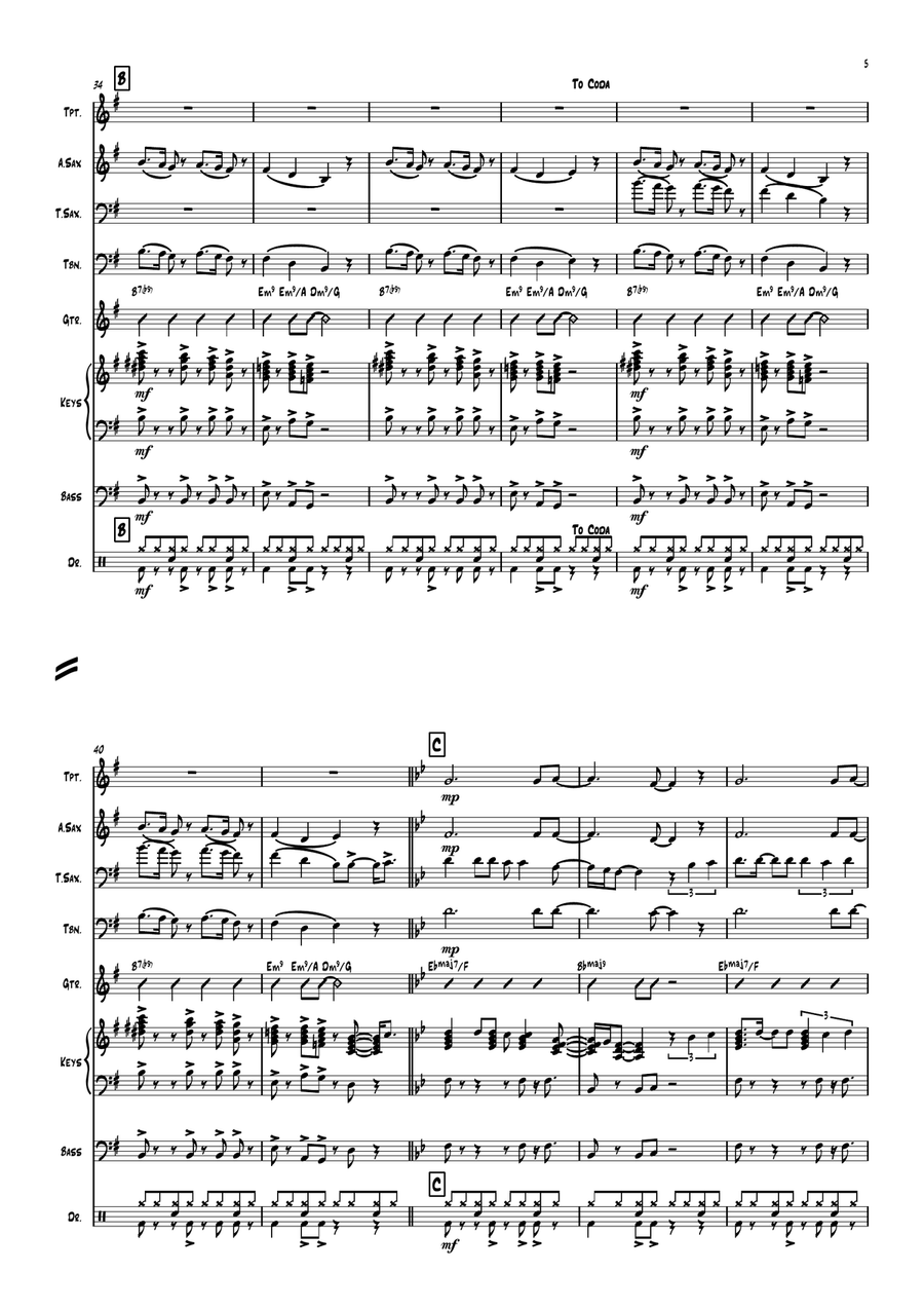 Senorita Jazz Ensemble scores gallery preview page 5
