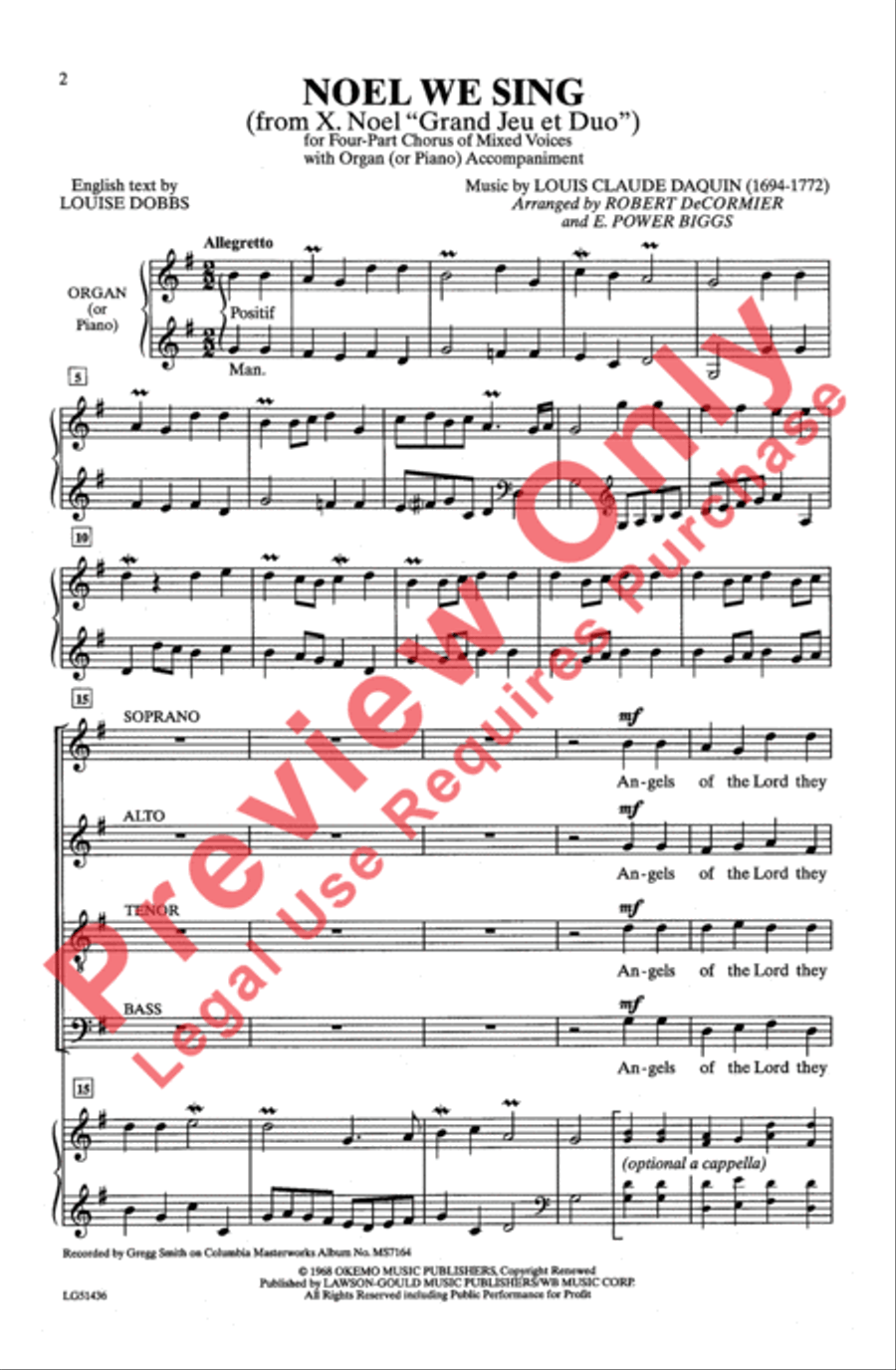Noel We Sing Noel We Sing 4-Part scores gallery preview page 2