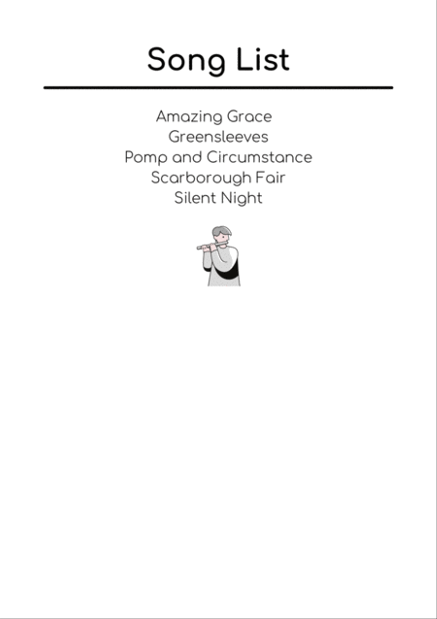 Five Easy Songs For Flute Flute Solo scores gallery preview page 2