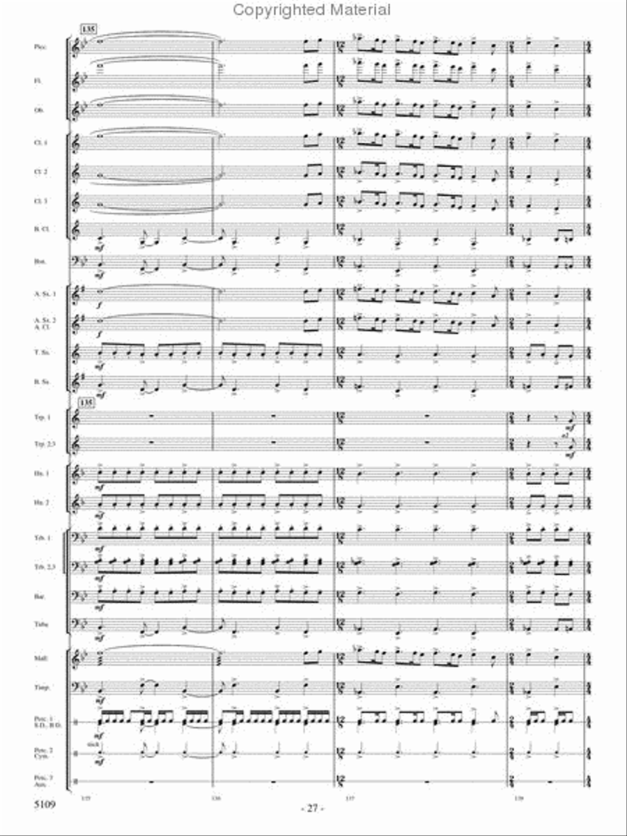 As If On Wings Concert Band scores gallery preview page 26