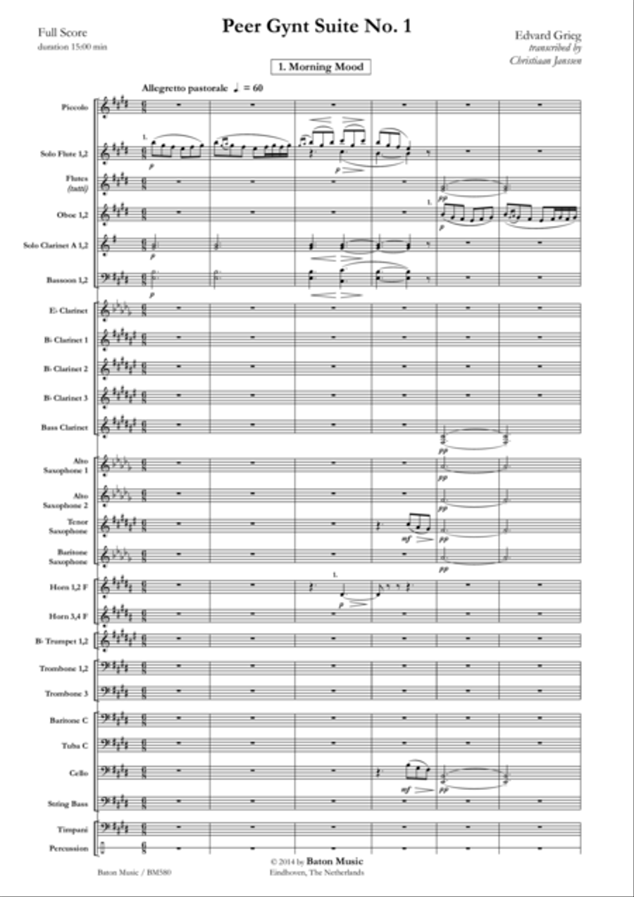 Peer Gynt Suite No.1 Peer Gynt Suite No.1 Concert Band scores gallery preview page 2