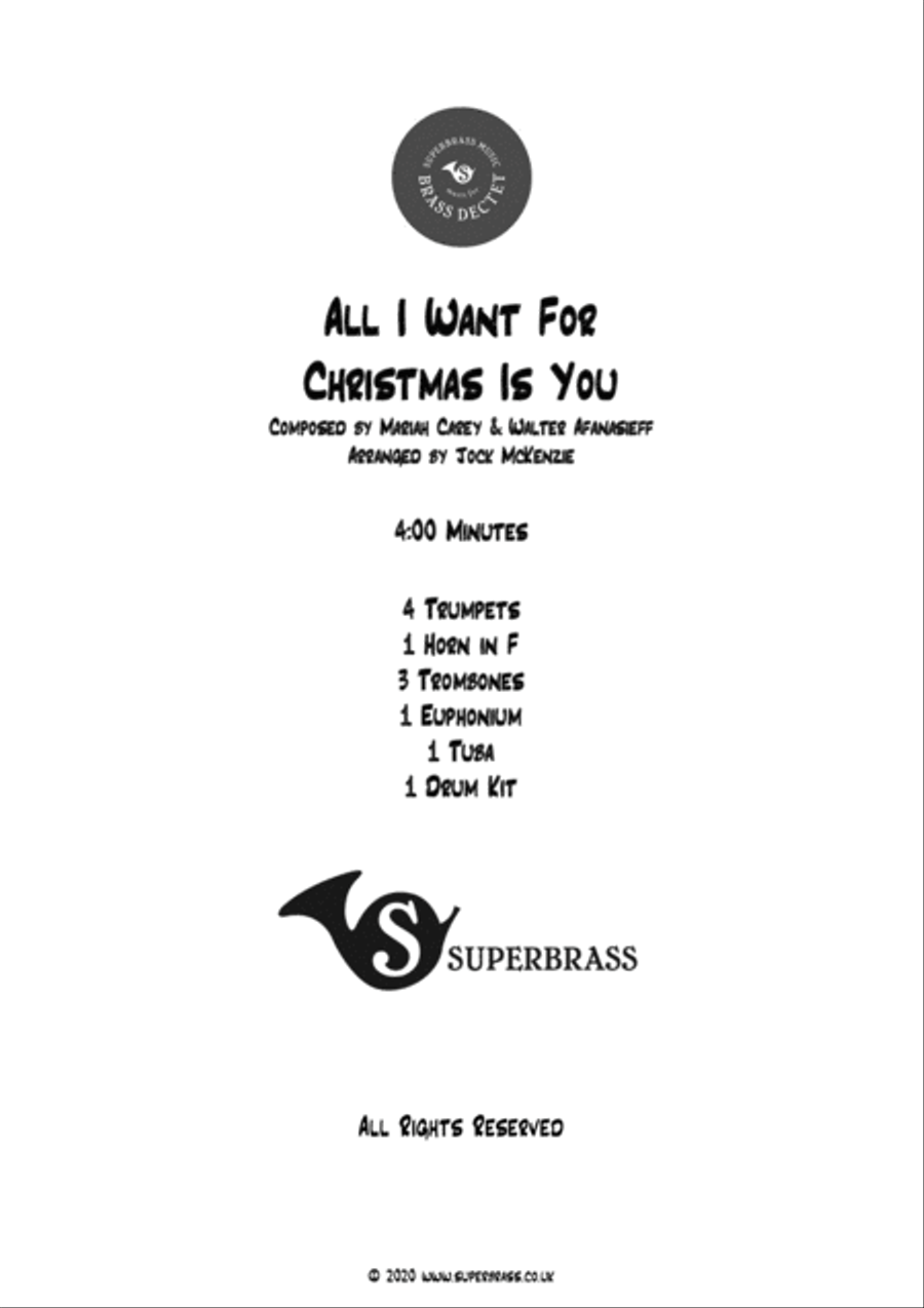 All I Want For Christmas Is You Small Ensemble scores gallery preview page 1
