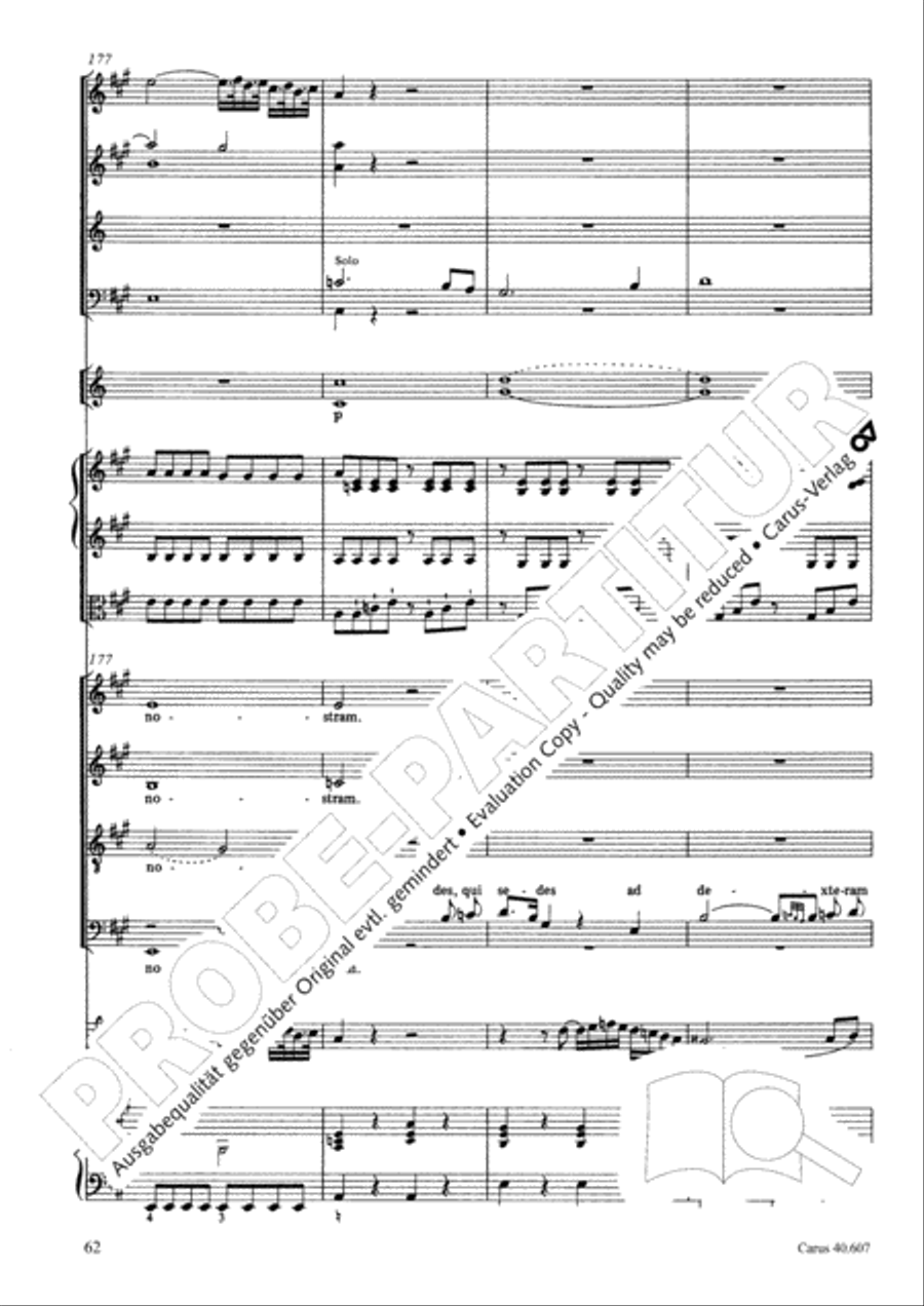 Mass in time of war (Missa in tempore belli) 4-Part scores gallery preview page 72