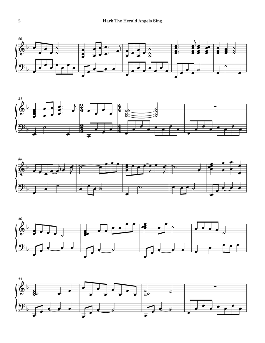 Hark! The Herald Angels Sing Piano Solo scores gallery preview page 2