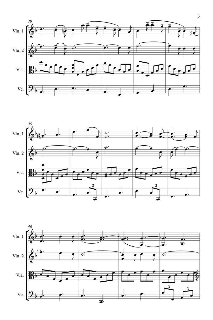 O Holy Night O Holy Night String Quartet scores gallery preview page 3