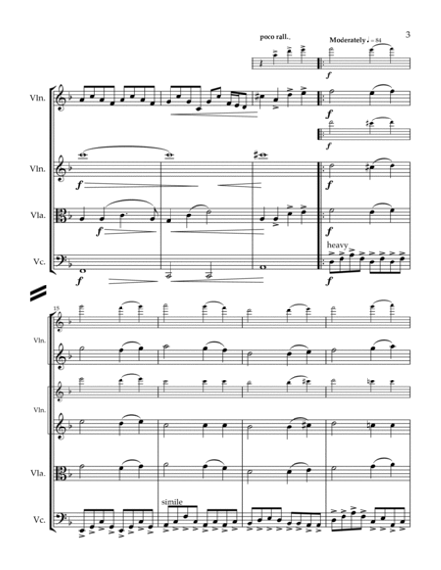 One Day String Quartet scores gallery preview page 5