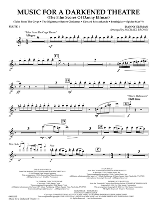 Music for a Darkened Theatre (The Film Scores of Danny Elfman) (arr. Brown) - Flute 1