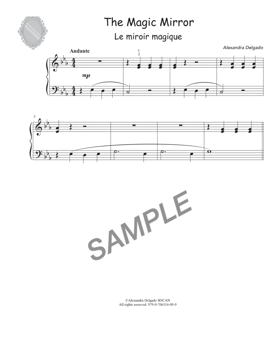 The Magic Mirror/Le miroir magique Easy Piano scores gallery preview page 1