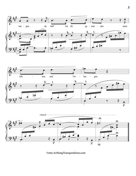 Dichterliebe, Op. 48 (Original key plus transposition down one half step)