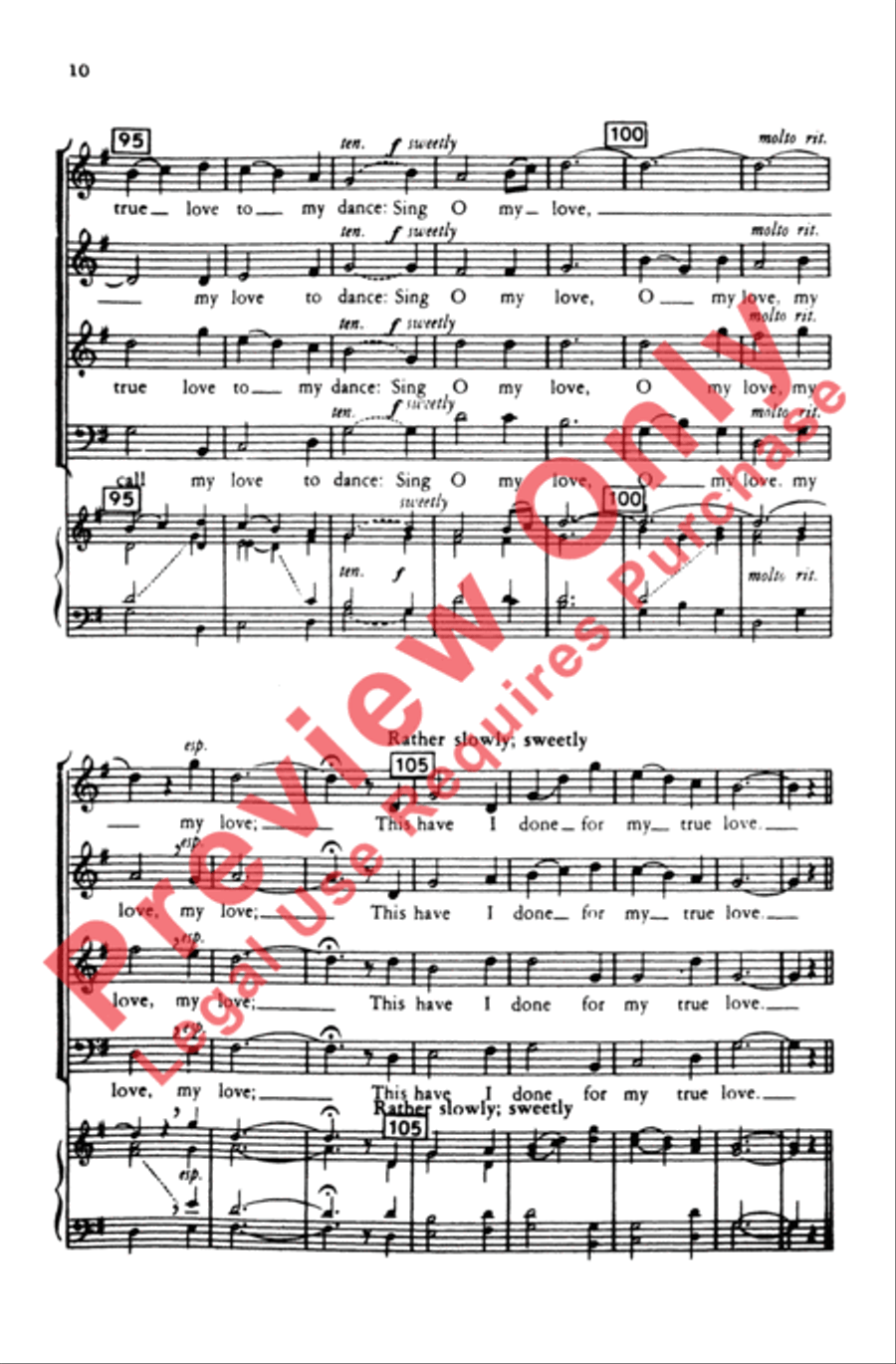 My Dancing Day 4-Part scores gallery preview page 9