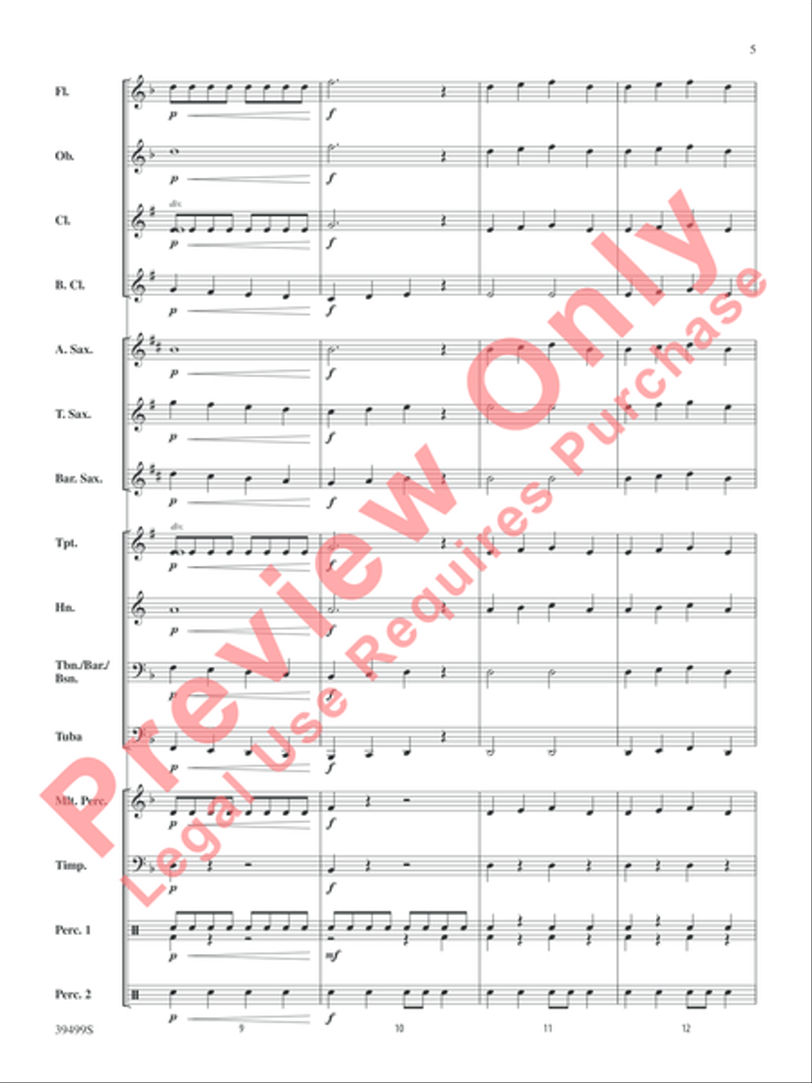 At the Edge of Chaos Concert Band scores gallery preview page 6