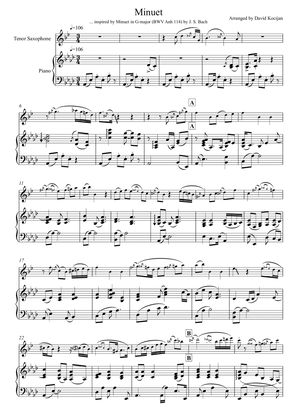Minuet in G major, BWV Anh 114 (tenor sax & piano)