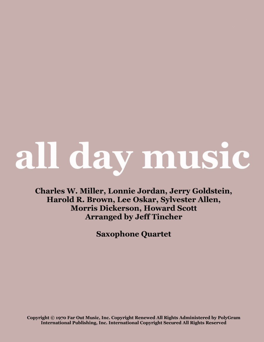 All Day Music Woodwind Quartet scores gallery preview page 1