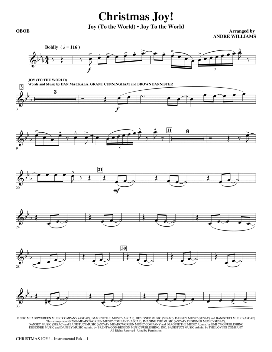 Christmas Joy! - Oboe Choir scores gallery preview page 1