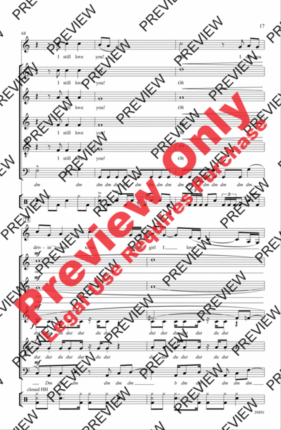 Forget You 4-Part scores gallery preview page 17
