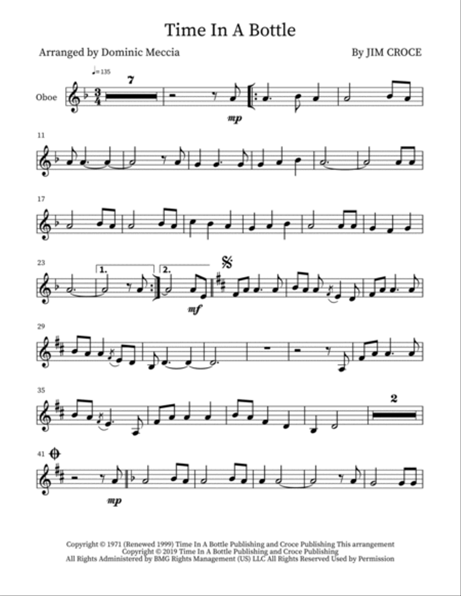 Time In A Bottle Woodwind Duet scores gallery preview page 5
