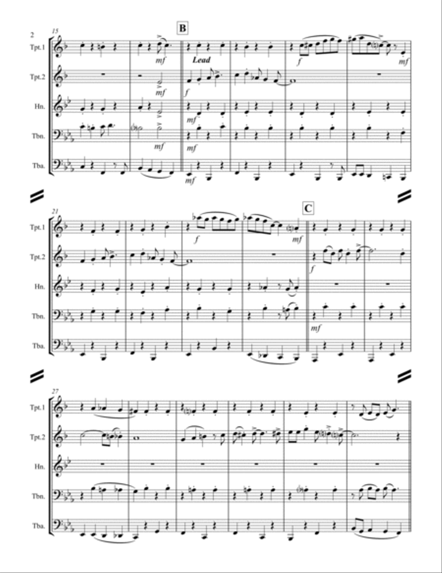 Doctor Jazz (for Brass Quintet) Brass Quintet scores gallery preview page 3