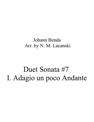 Book cover for Duet Sonata #7 Movement 1 Adagio un poco Andante