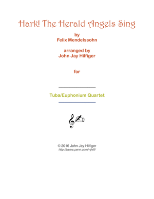 Book cover for Hark! The Herald Angels Sing for Tubas