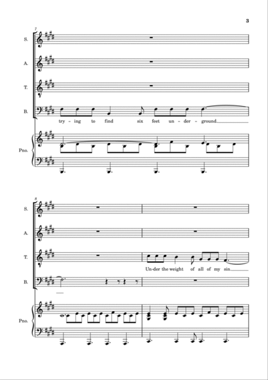 Dead Man Walking 4-Part scores gallery preview page 4