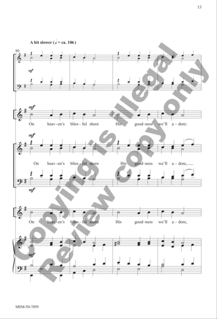Come, Christians, Join to Sing 4-Part scores gallery preview page 13