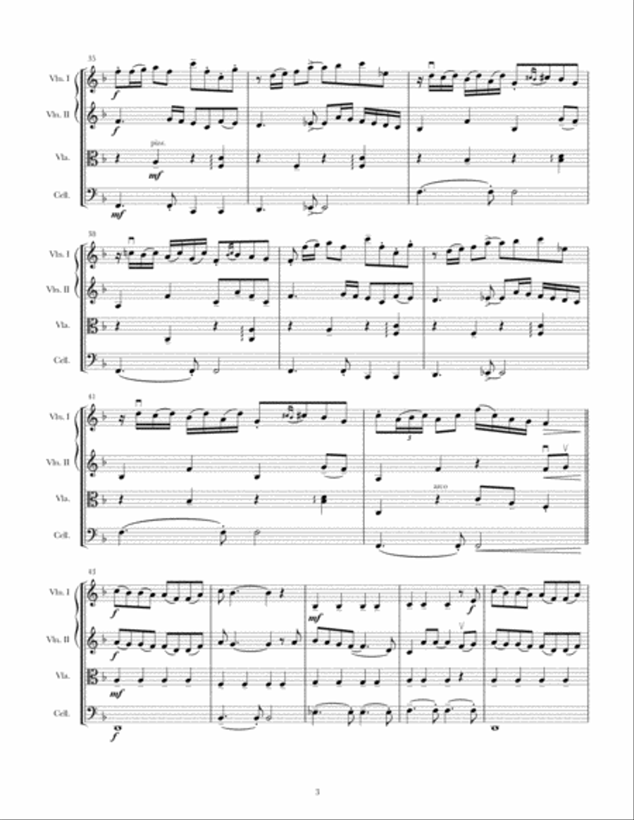 In My Life String Quartet scores gallery preview page 3