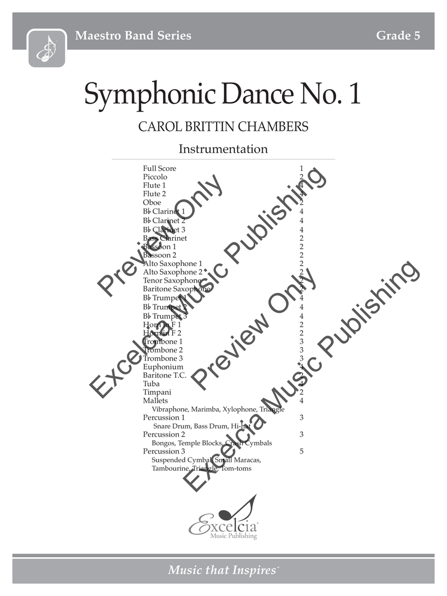 Symphonic Dance No. 1 (Score) Concert Band scores gallery preview page 2