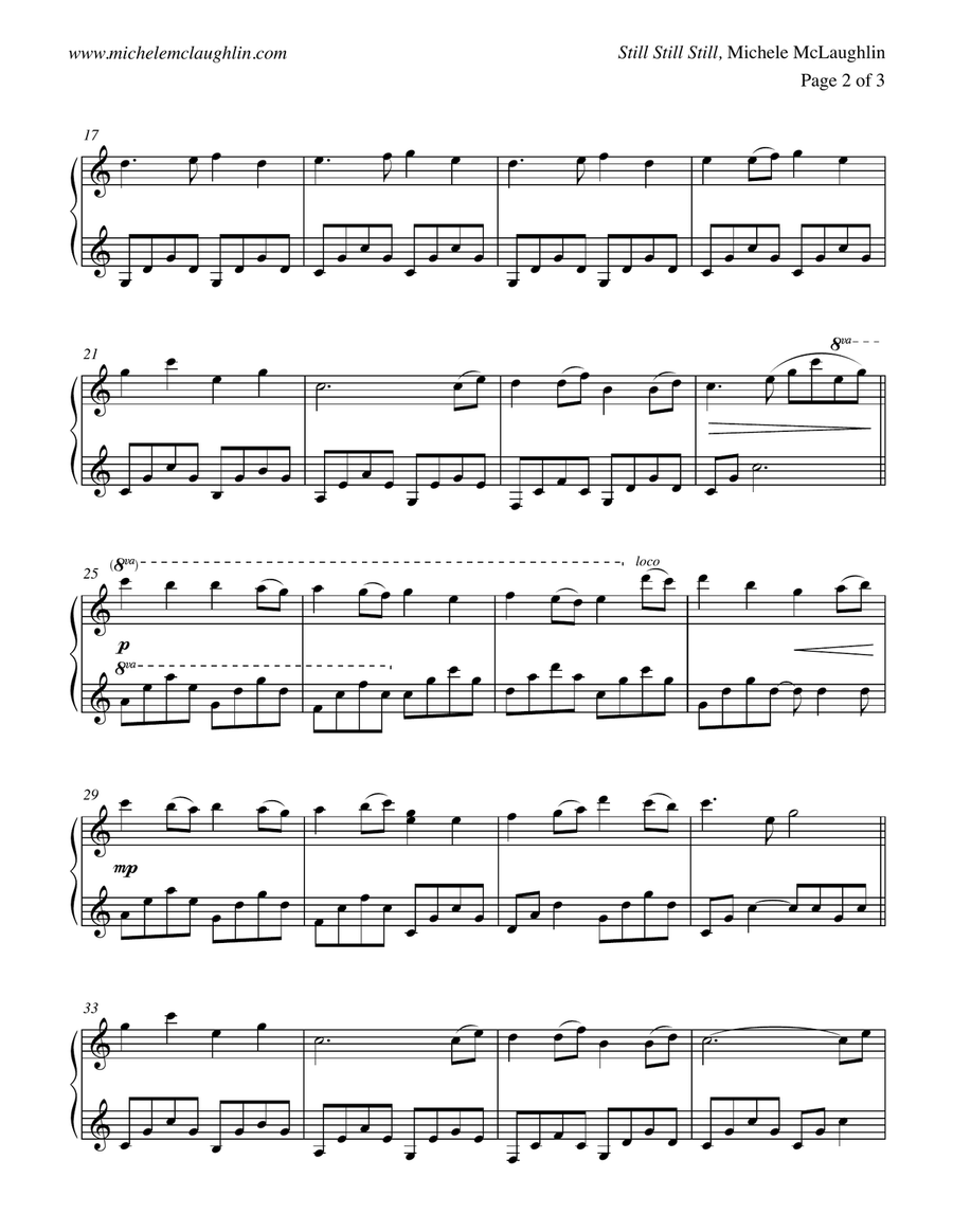 Still Still Still Piano Solo scores gallery preview page 2