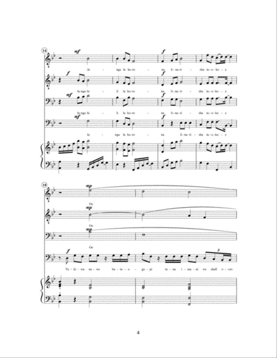 We Shall Overcome Covid 19 TTBB scores gallery preview page 4