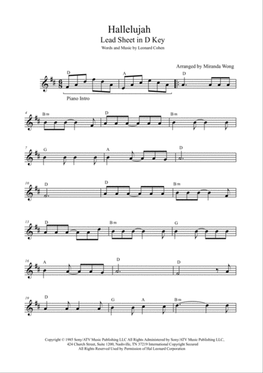 Hallelujah Piano Trio scores gallery preview page 5