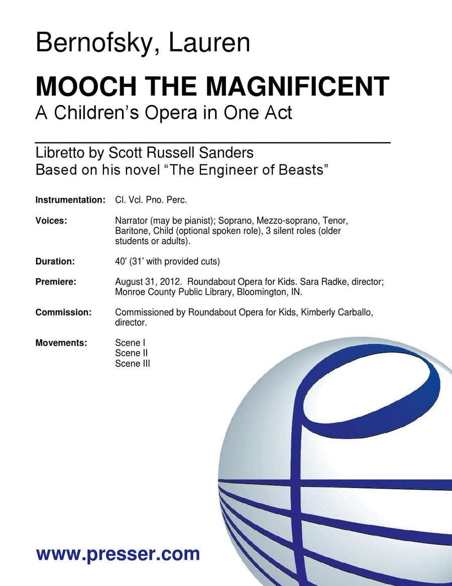 Mooch The Magnificent Mooch The Magnificent Chamber Music scores gallery preview page 1
