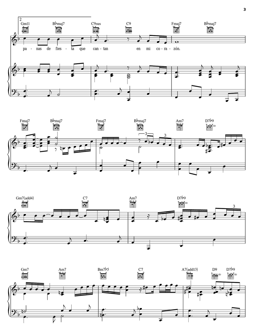 You Belong To My Heart (Solamente Una Vez) Piano, Vocal, Guitar scores gallery preview page 3