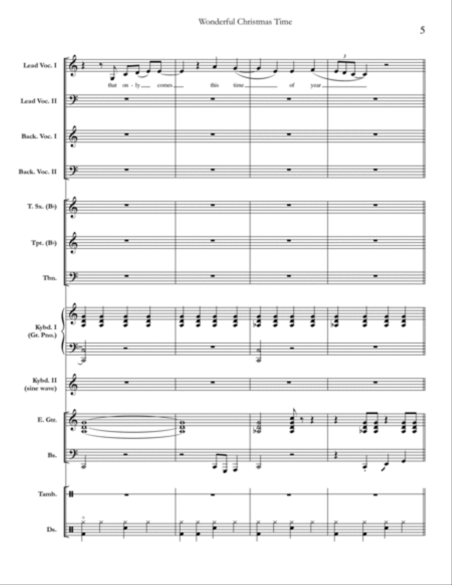 Wonderful Christmastime Small Ensemble scores gallery preview page 5