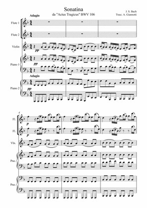 Sonatina ( from 'Actus Tragicus' BWV 106).