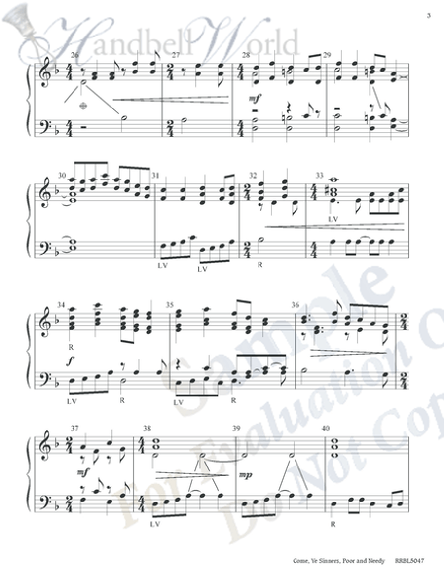 Come Ye Sinners Poor and Needy 5-Octaves scores gallery preview page 6