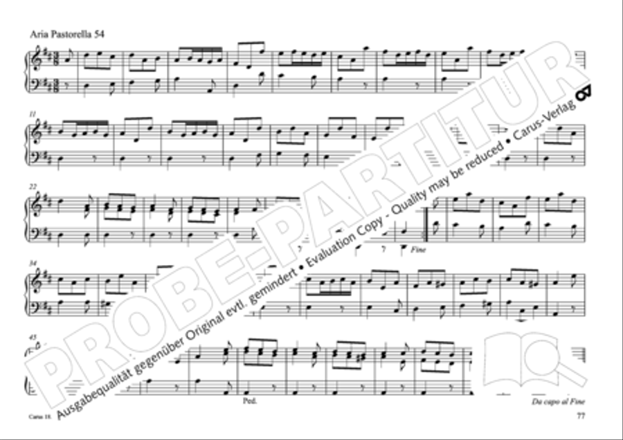 Pastoral music for organ, vol. 2: Germany, Bohemia, Austria, South Tyrol Organ Solo scores gallery preview page 78