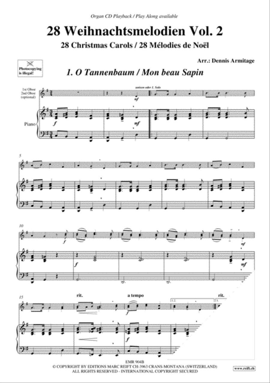 28 Weihnachtsmelodien Vol. 1 + 2 Woodwind Duet scores gallery preview page 11