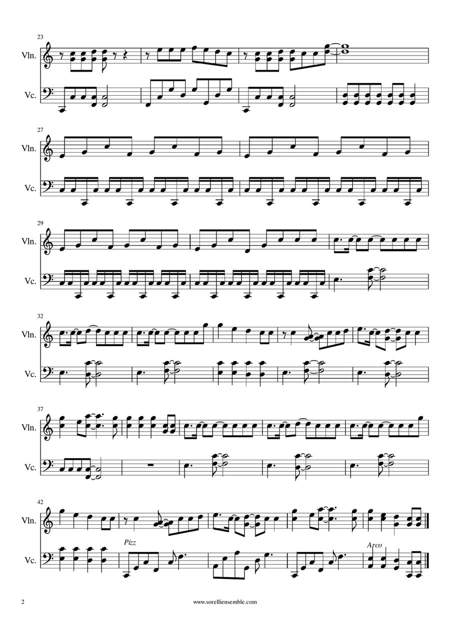 Shut Up And Dance String Duet scores gallery preview page 2
