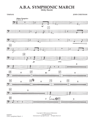A.B.A. Symphonic March (Kitty Hawk) - Timpani