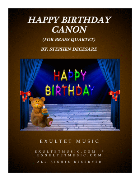 Happy Birthday Canon (for Brass Quartet and Piano) image number null