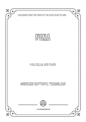 Book cover for Pergolesi-Nina,for Cello and Piano