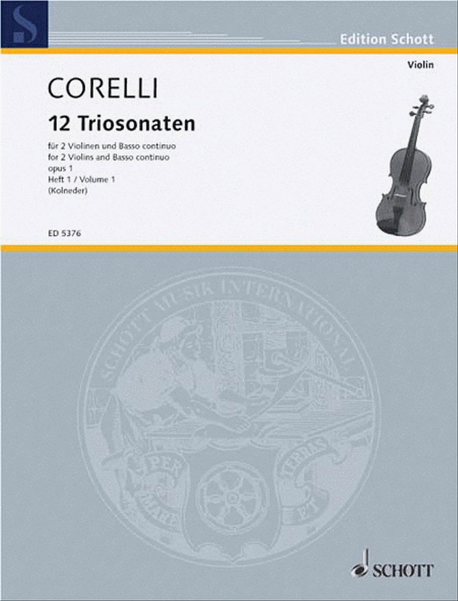 12 Trio Sonatas Op. 1, Nos. 1-3 String Trio scores gallery preview page 1